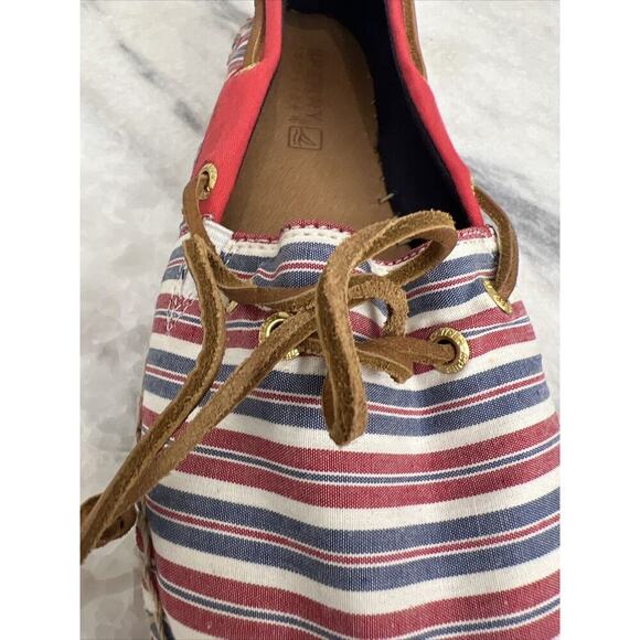 Sperry Topsides red‎ White Blue Size Womens 8.5m Casual shoes - Picture 6 of 16